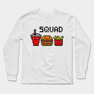 Cute squad pixel art Long Sleeve T-Shirt